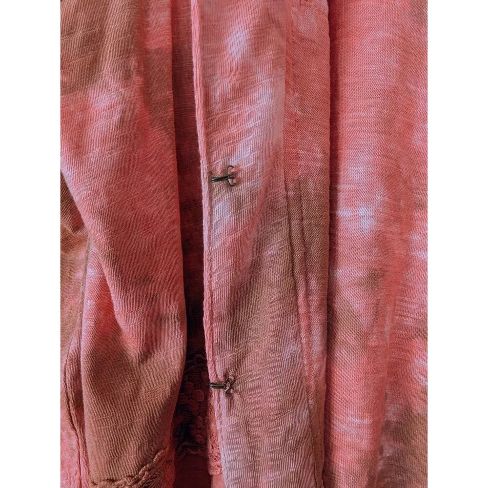 LOGO by Lori Goldstein Tie Dye Lace Duster Cardigan Kimono Size 2X